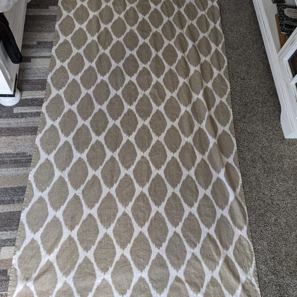 West Elm Neutral Pair of Beige Cream Brown Curtains Set (2) 46x92 - Picture 2 of 15